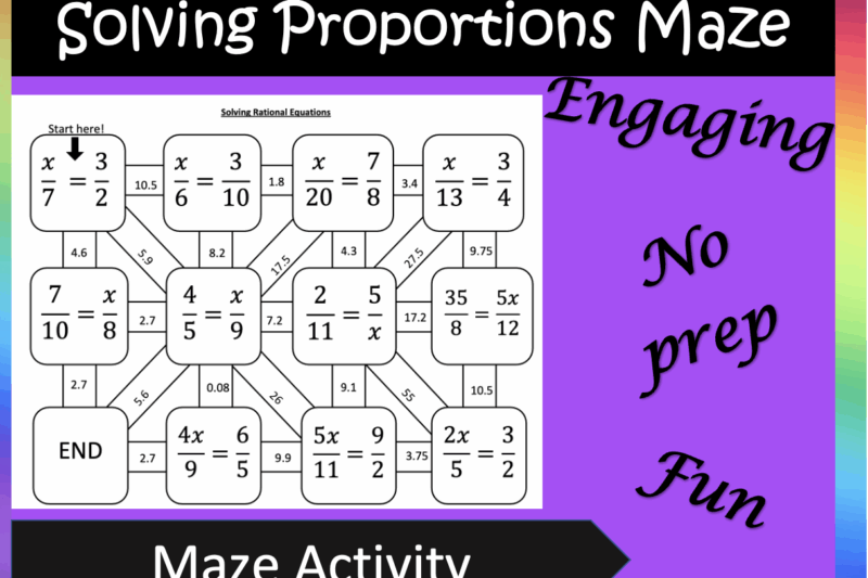 Proportion Worksheet Maze