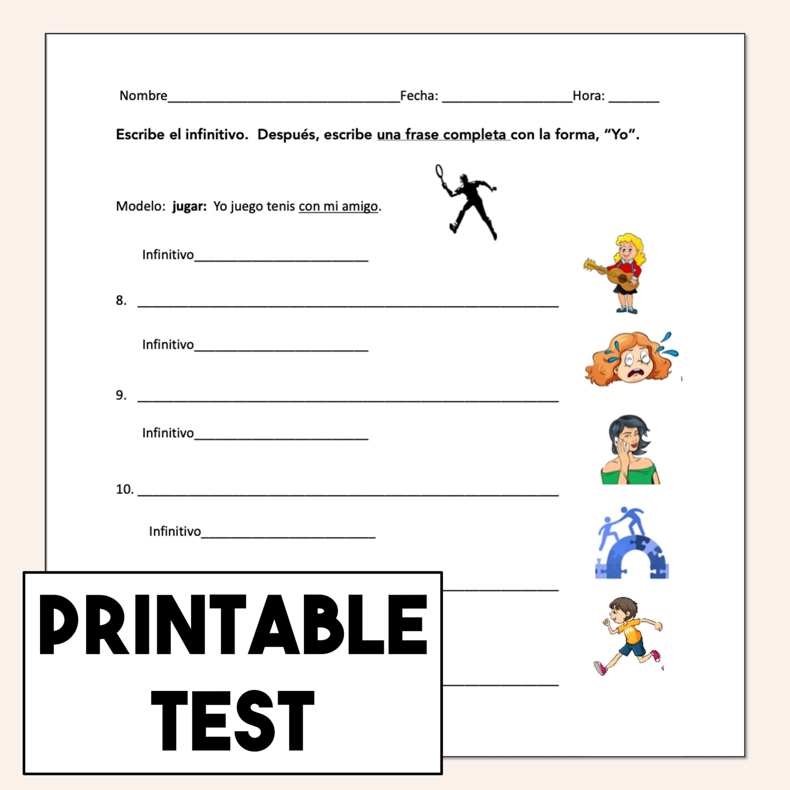 Spanish Infinitives And Yo Form Tests Worksheets INB Activities Print And Digital Best PowerPoints For Spanish U0026 French Spanish Infinitives And Yo Form Tests Worksheets INB Activities Print And Digital Best PowerPoints For Spanish U0026 French