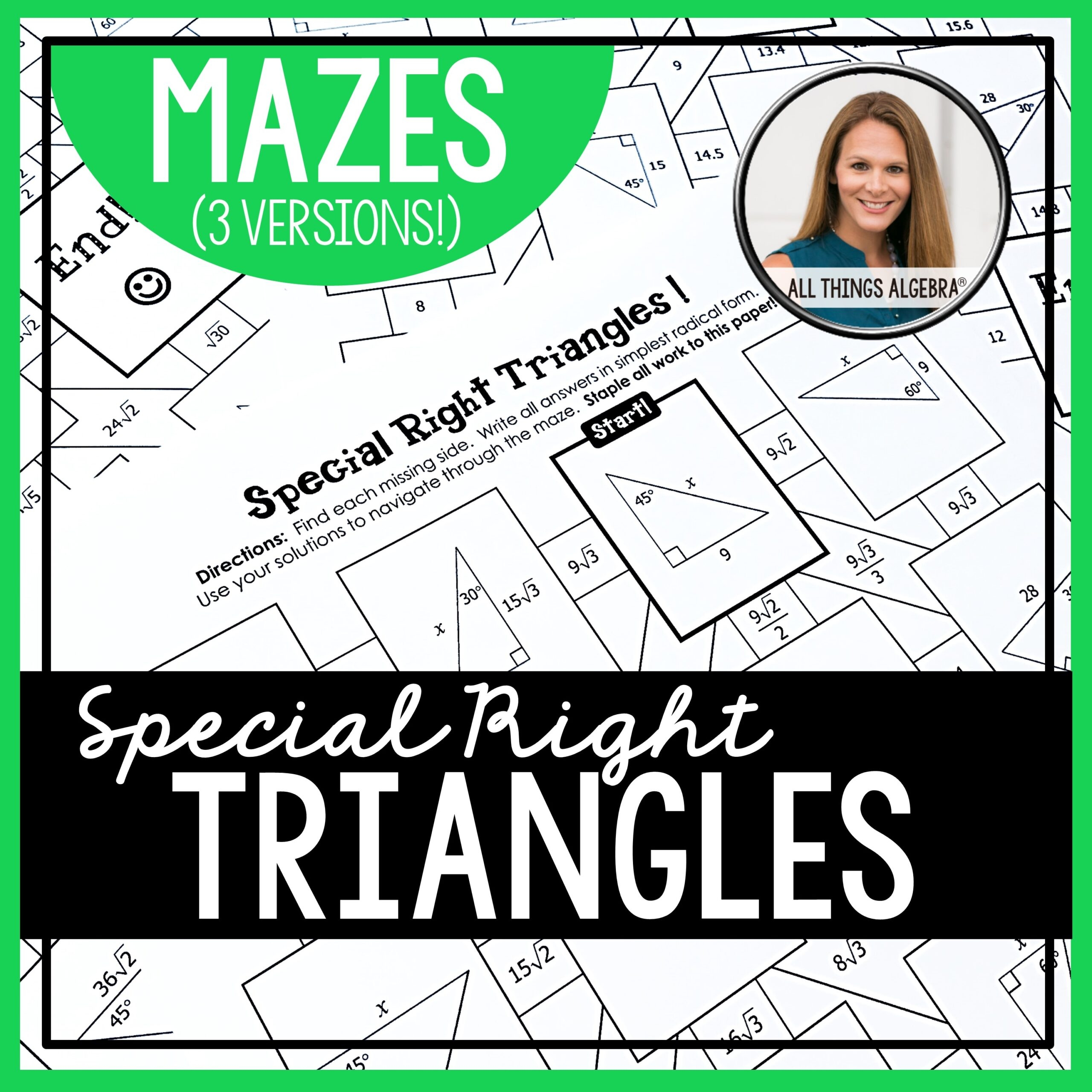 Special Right Triangles Mazes