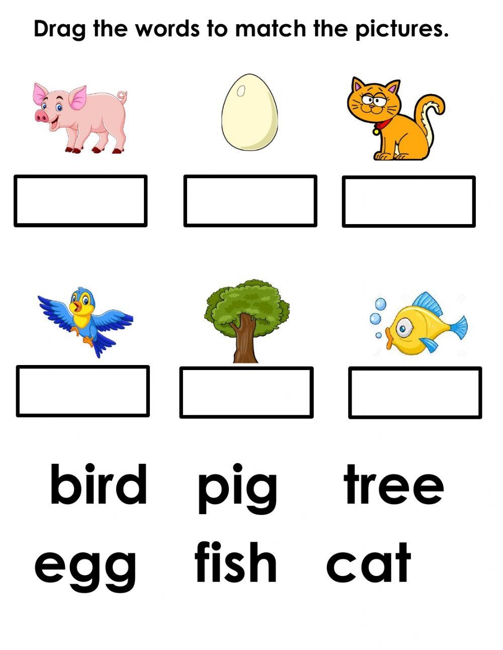 Kindergarten Spelling Words Printable Worksheets
