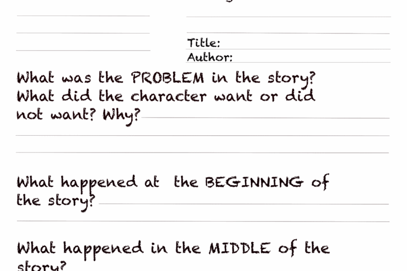 Free Printable Retelling Worksheets