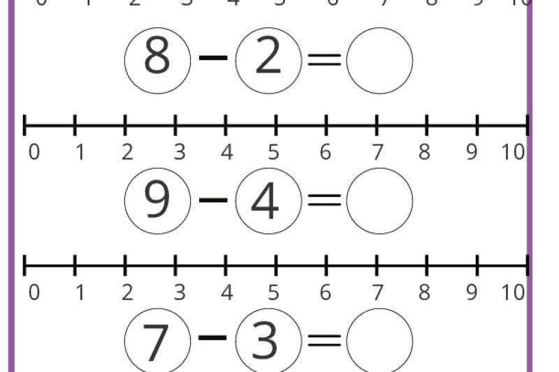Number Line Printable Worksheets Free