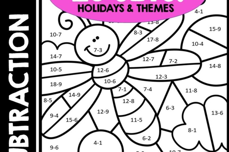 Math By Numbers Color Worksheet