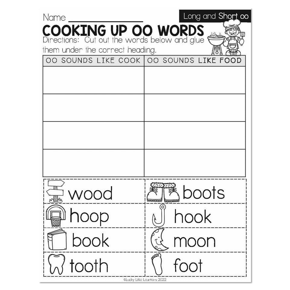 Free Printable Oo Worksheets