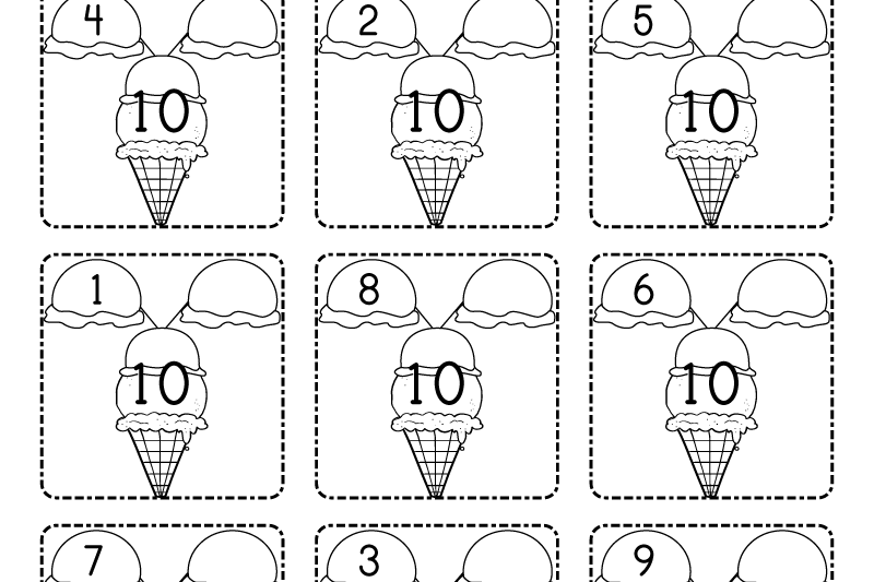 Summer Themed Math Worksheets For Kindergarten