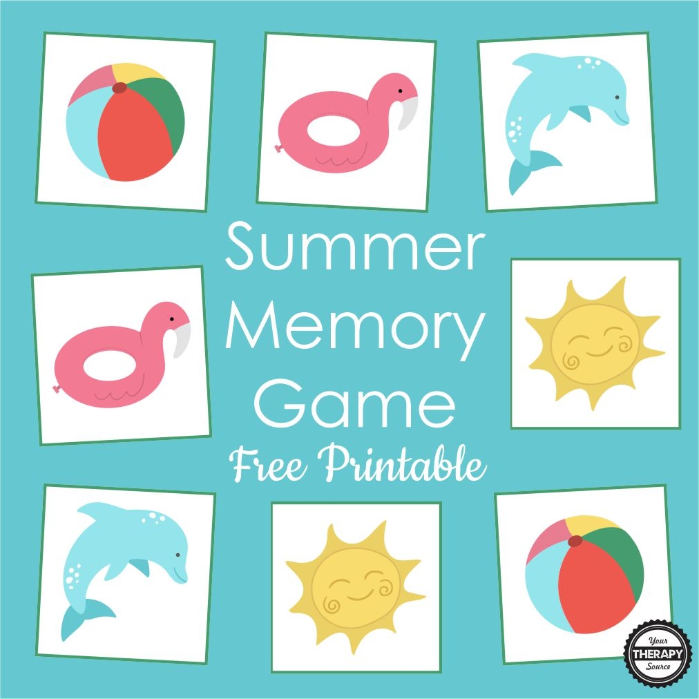 Free Printable Preschool Memory Games