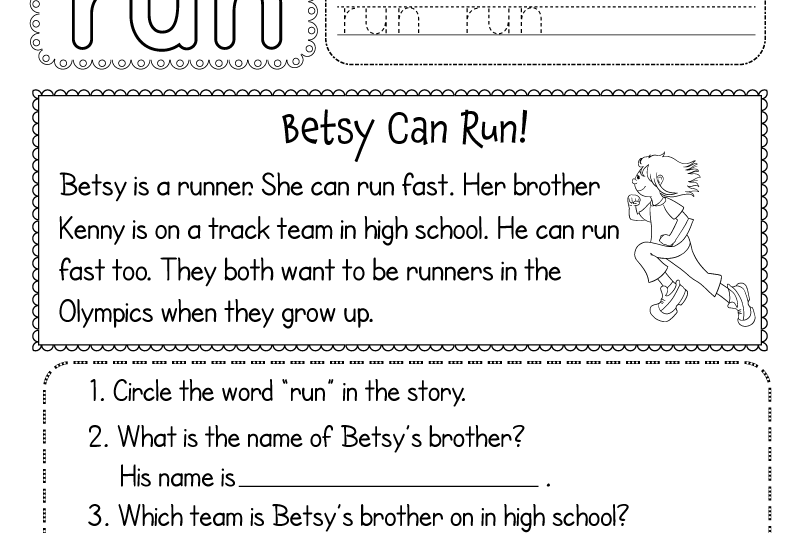 Olympics Reading Comprehension Worksheets Pdf