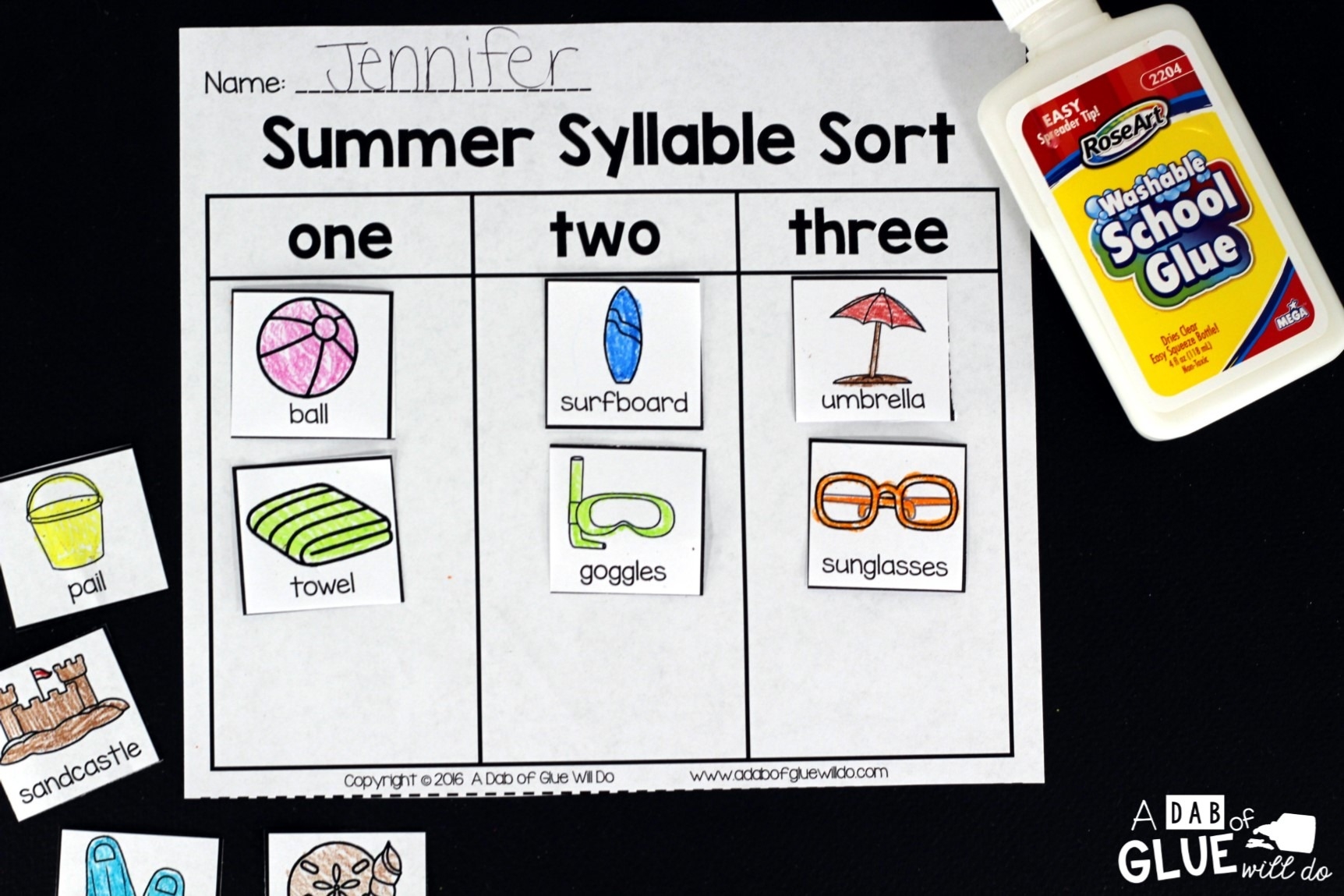 Free Printable Syllable Sort Worksheet