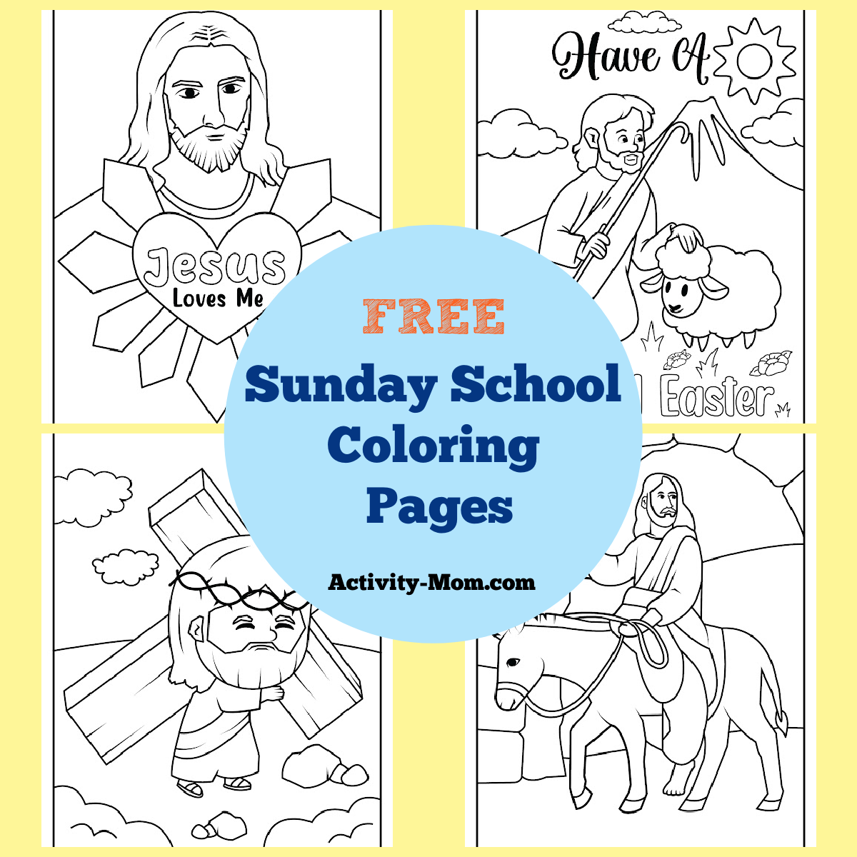 Printable Bible Coloring Pages For Preschoolers