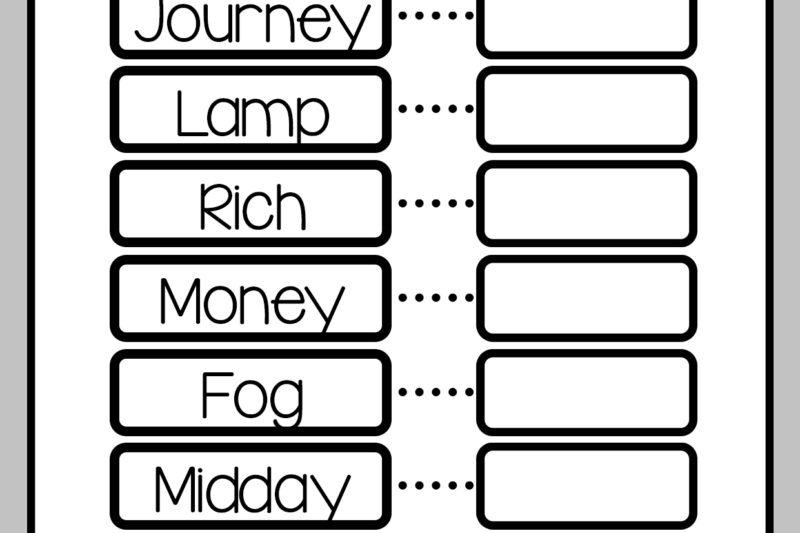 Free Synonym Worksheets For Kindergarten