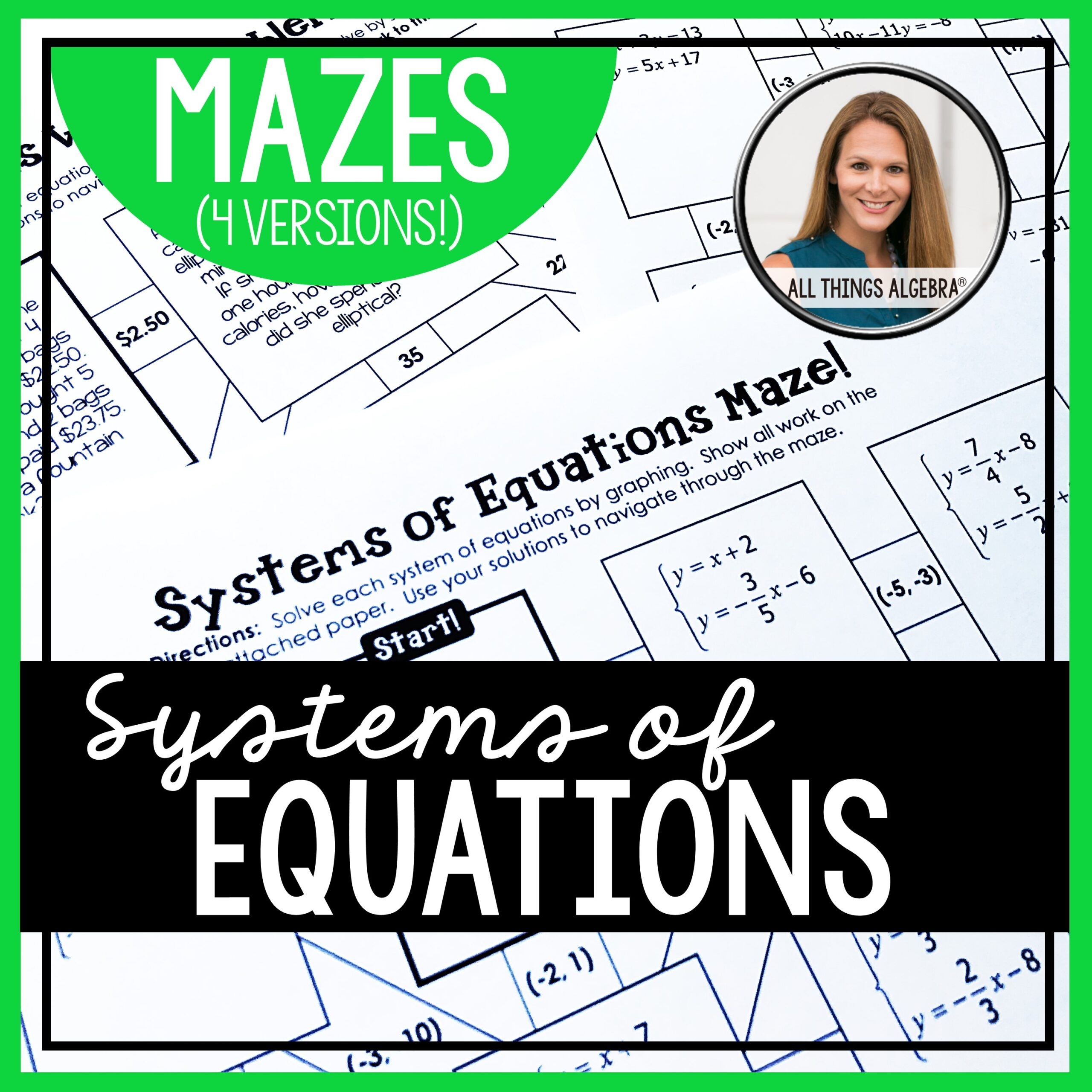 Systems Of Equations Mazes