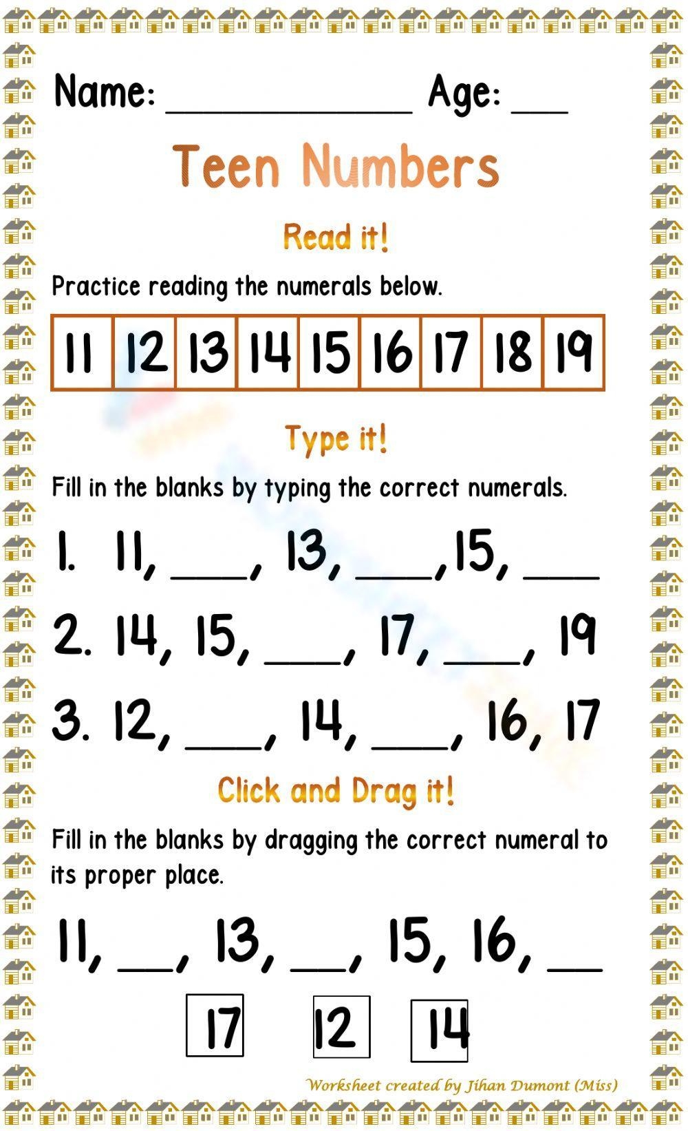 Teen Number Worksheets Free Printables Teen Number Worksheets Free Printables
