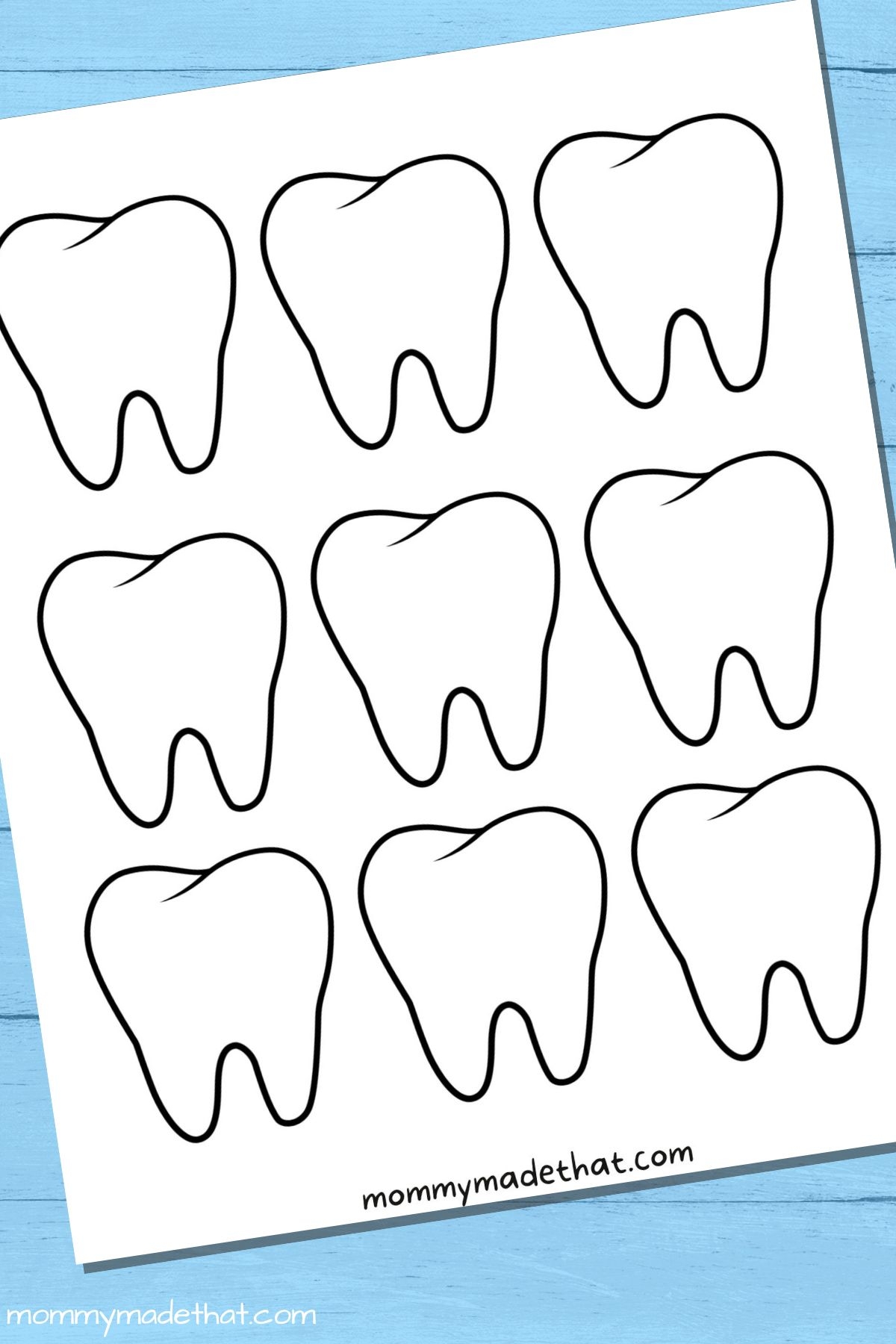 Teeth Printable Printable Party Favors