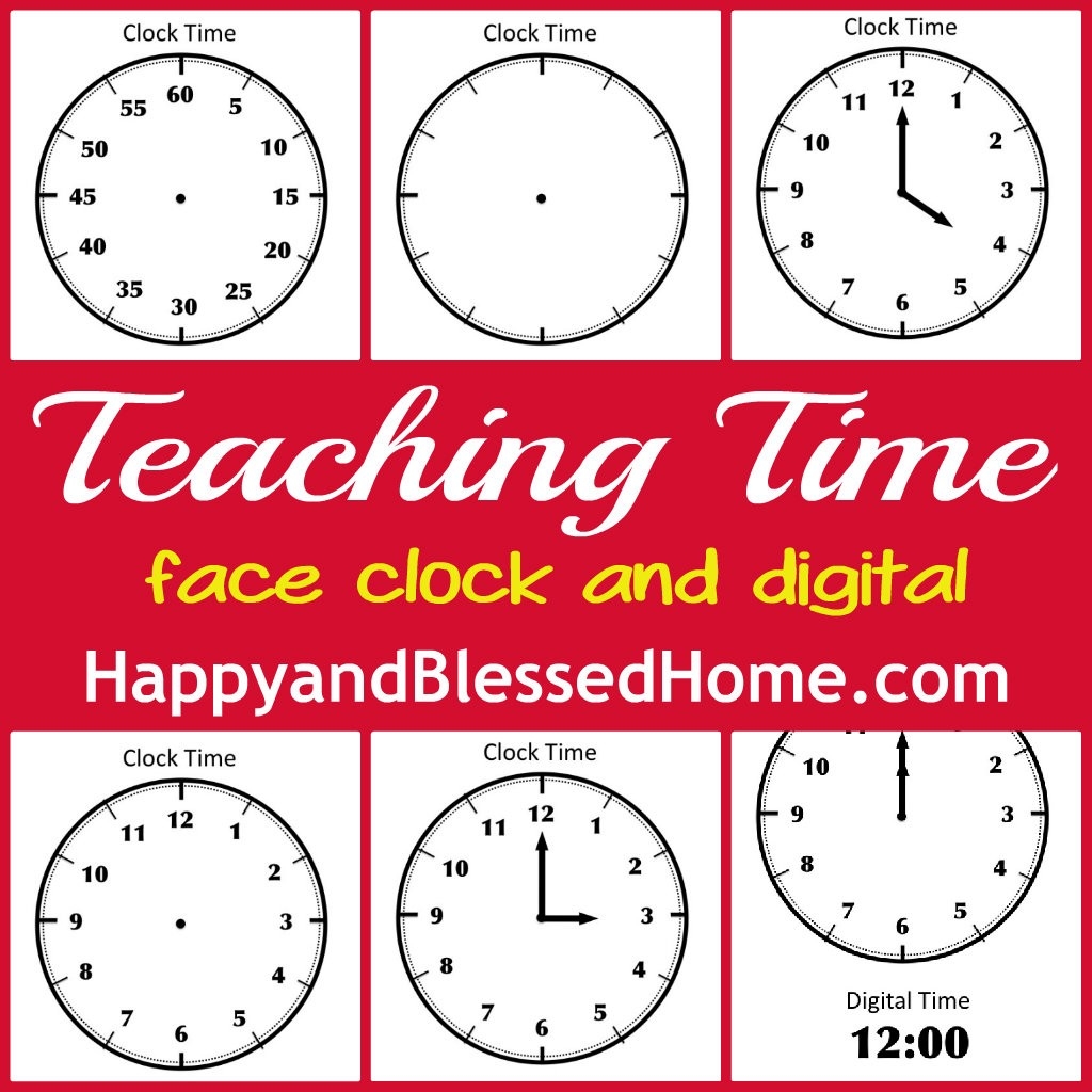 Tell Time Preschool Learning Happy And Blessed Home