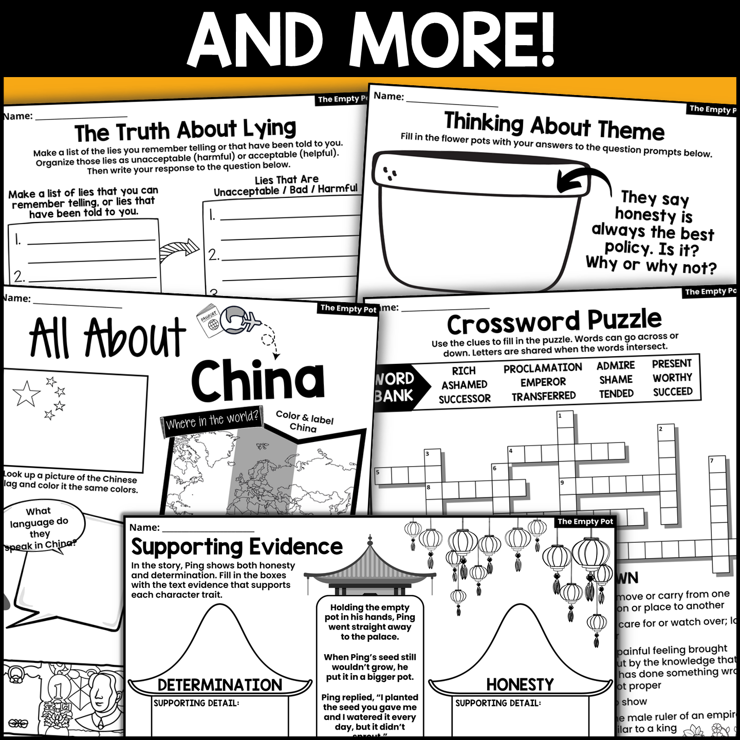 The Empty Pot Interactive Read Aloud Activities Classful