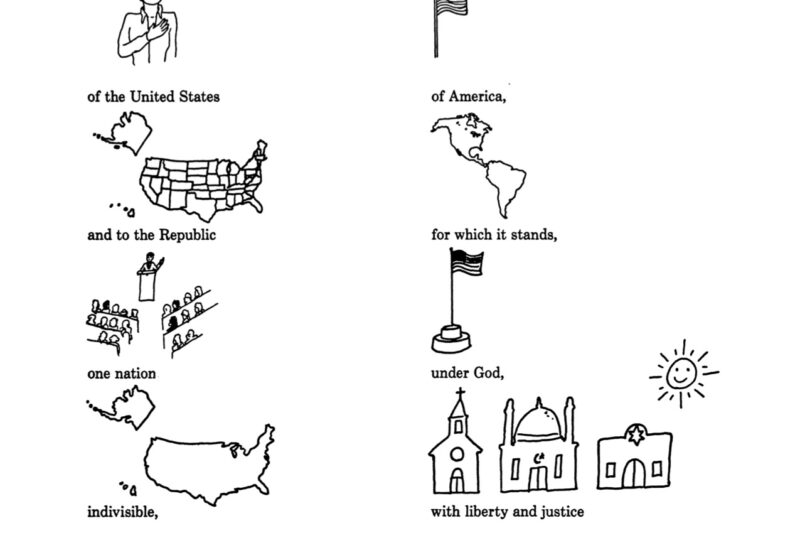 Pledge Of Allegiance Printable Worksheet Preschool