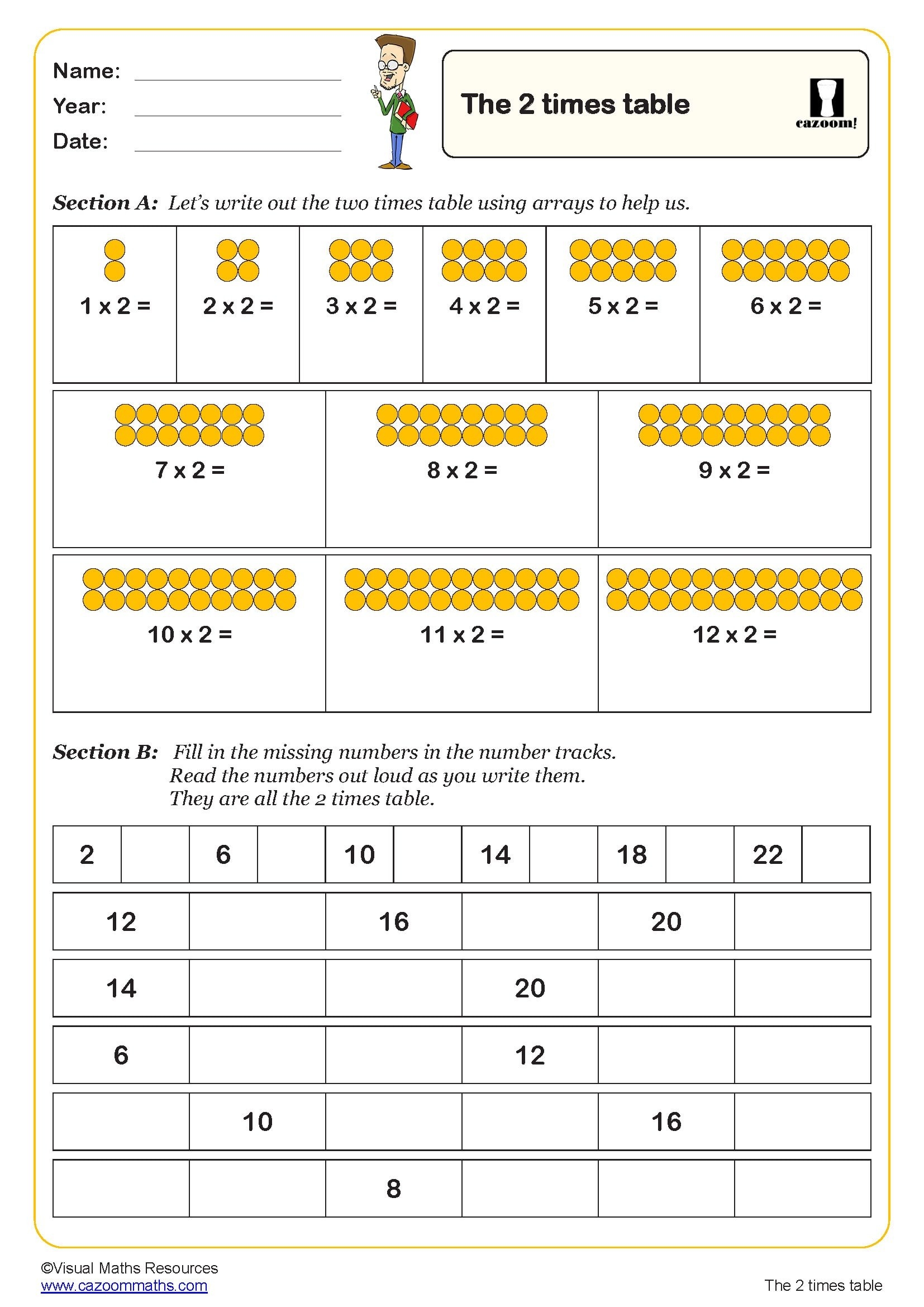 Free Printable Times Tables Worksheets Ks2