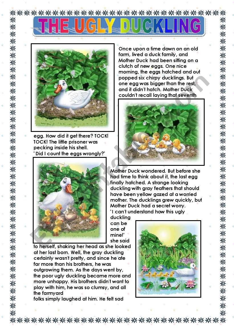 THE UGLY DUCKLING ESL Worksheet By Macomabi