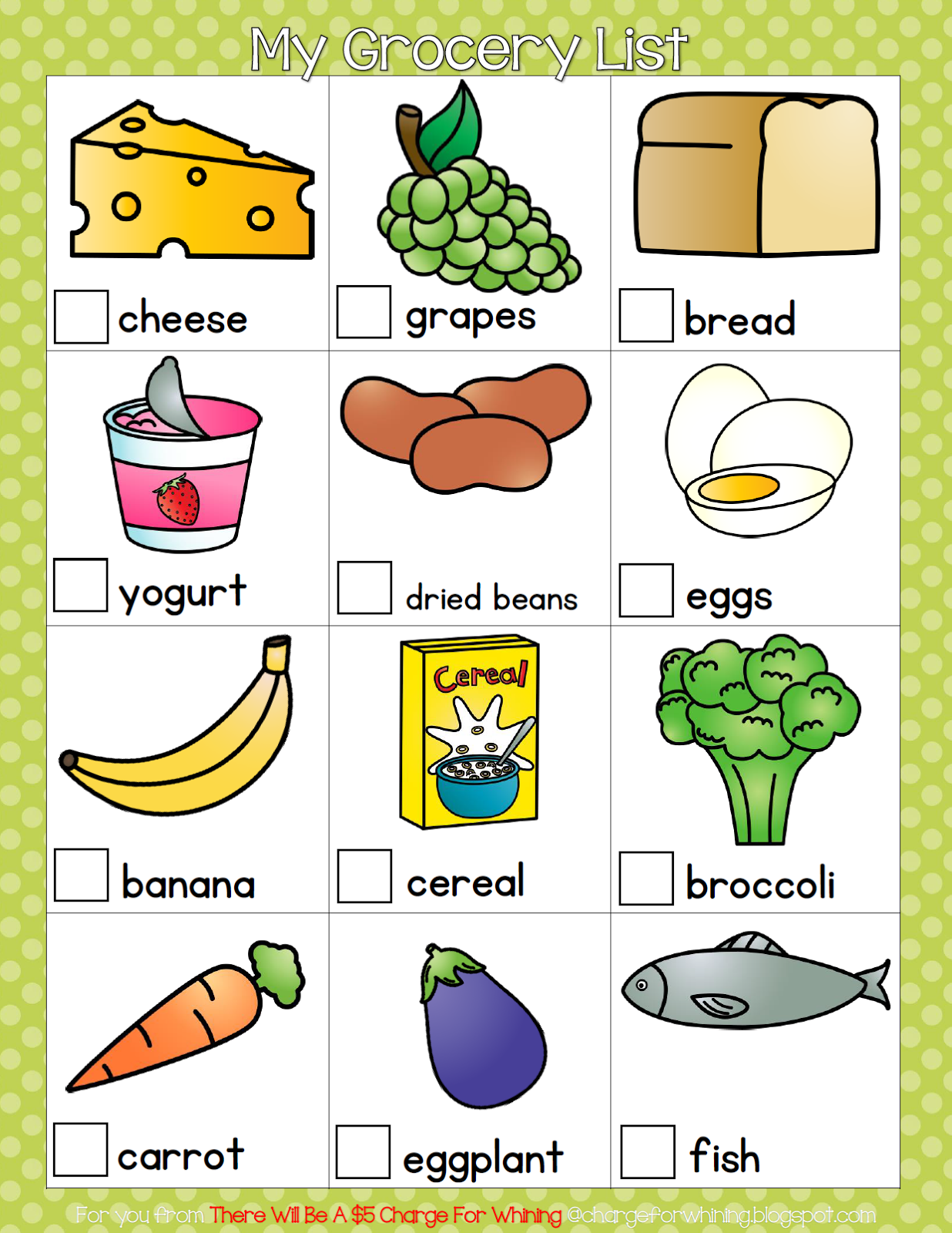 There Will Be A 5 00 Charge For Whining FREE Grocery Store Printables For The Kiddos