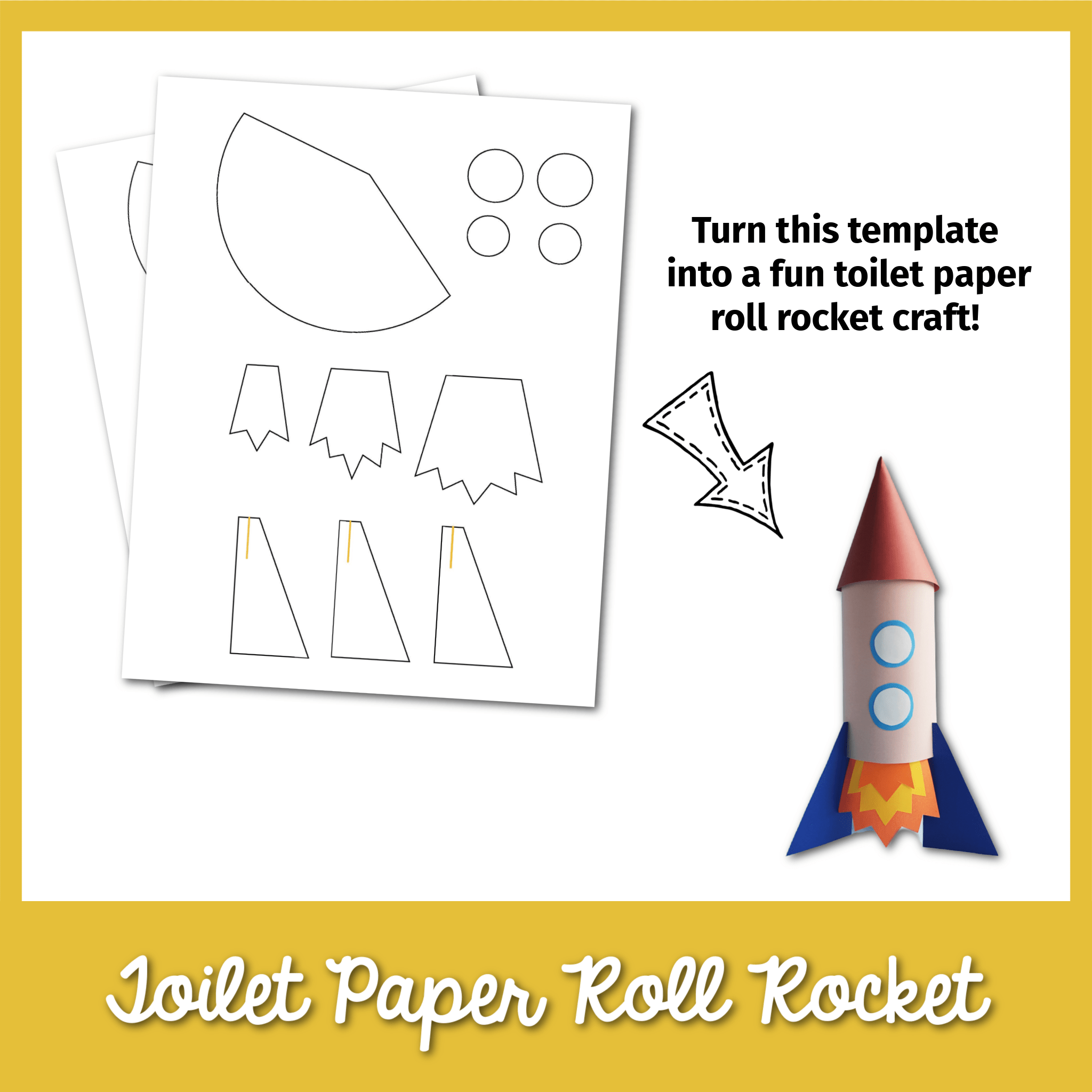 Toilet Paper Roll Rocket Craft