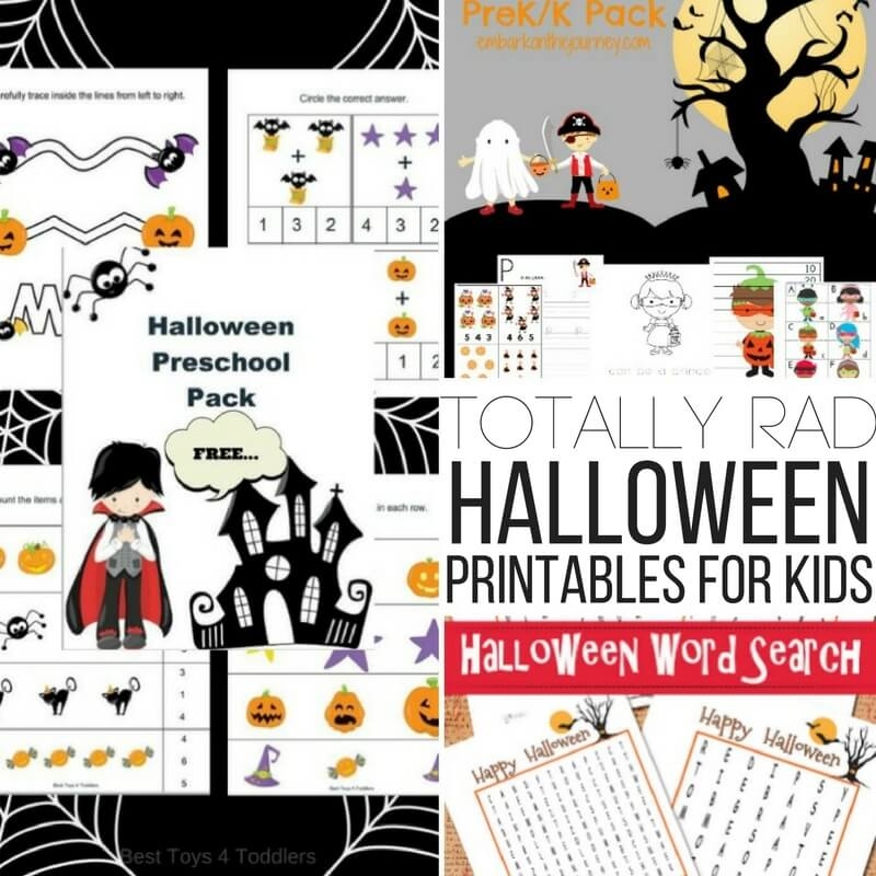 Totally Rad Halloween Printables For Kids