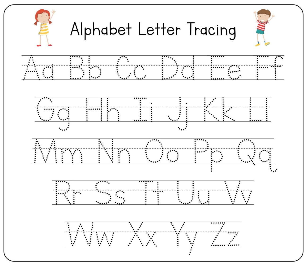 Tracing Alphabet Letters Worksheets For Kids Ready To Print Worksheets Library
