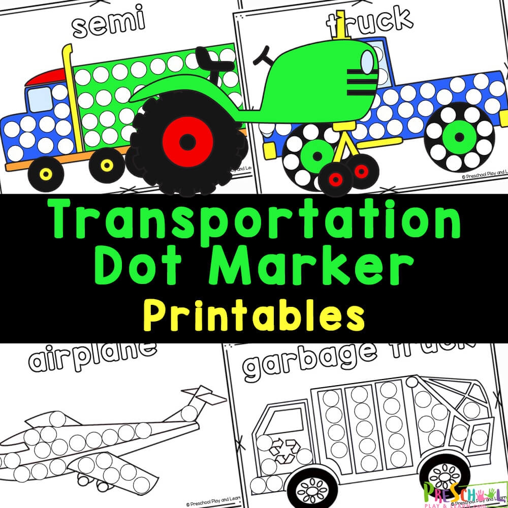 Transportation Printables For Preschool Free