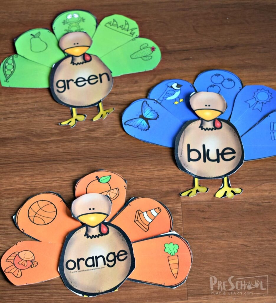 Turkey Colors Free Printable Turkey Feathers Activity