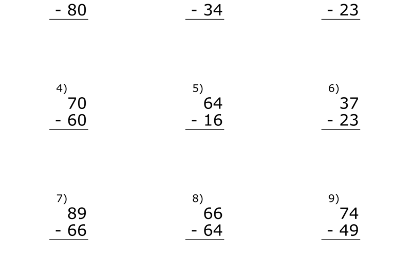 Subtraction Worksheets 2nd Grade Free Printable