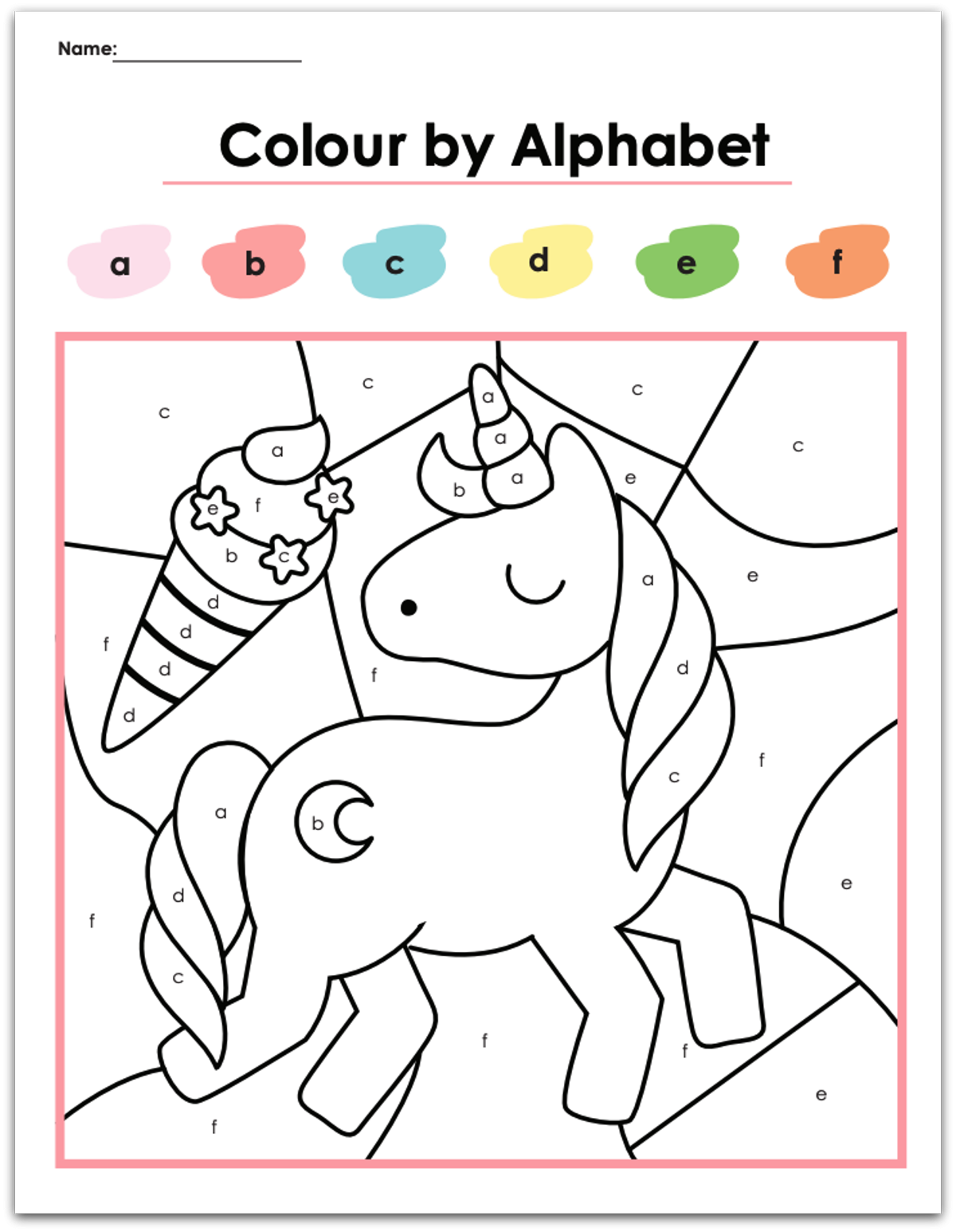 Free Printable Unicorn Worksheets