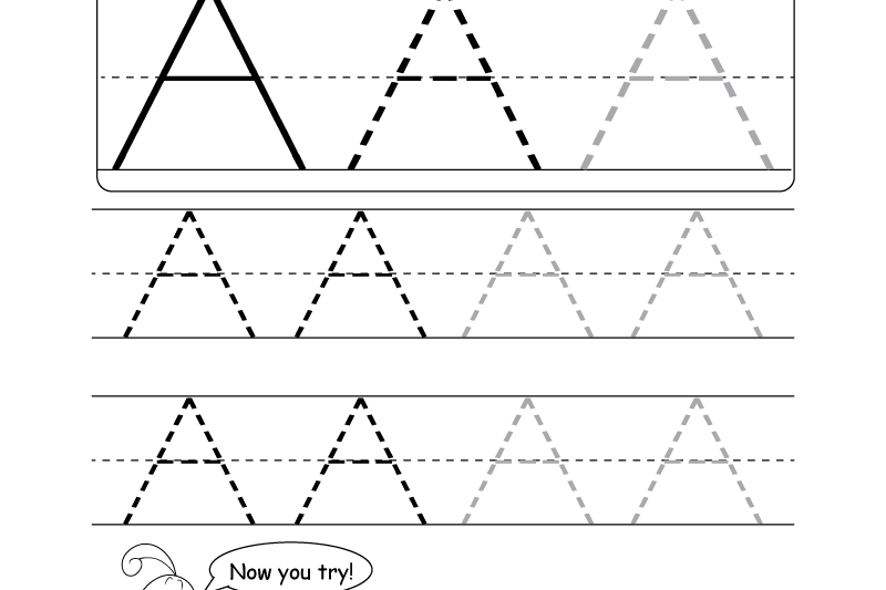 Free Printable Uppercase Letter Tracing Worksheets
