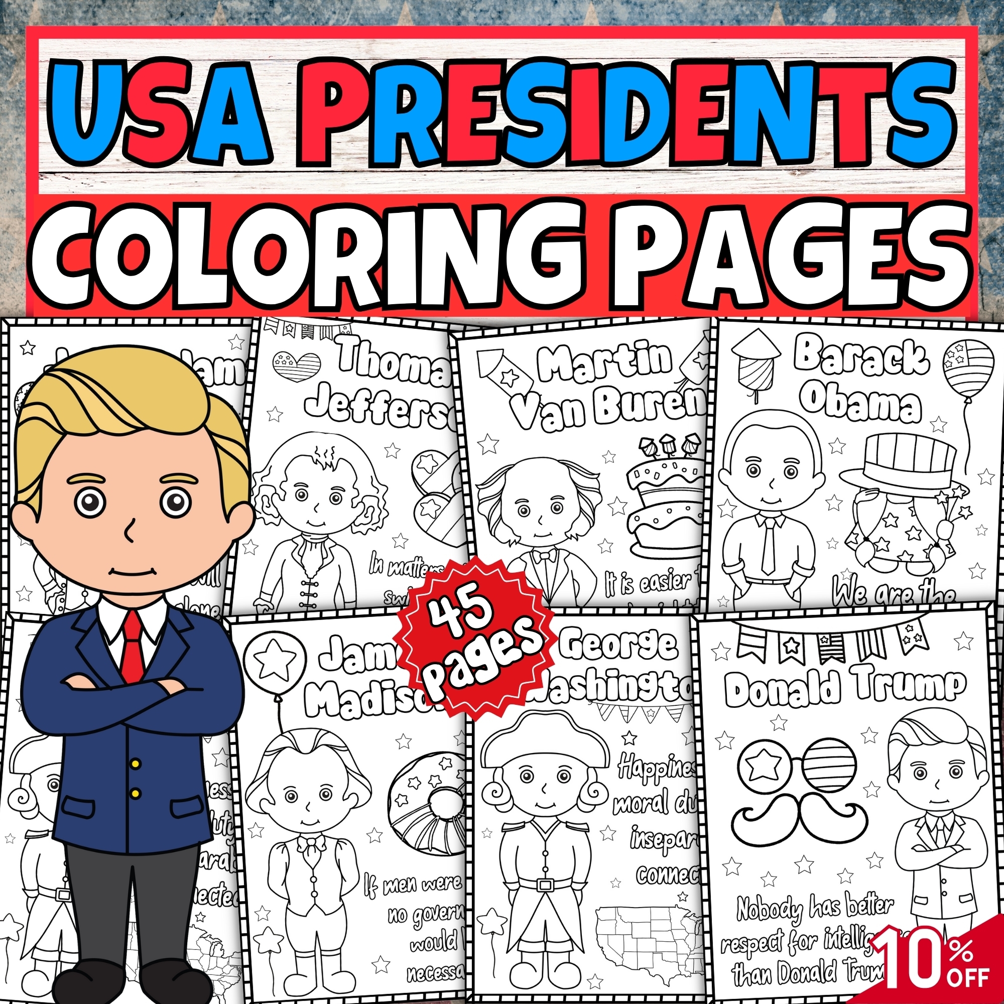 USA PRESIDENTS DAY Coloring Pages President s Day Craft Activities Worksheets Classful