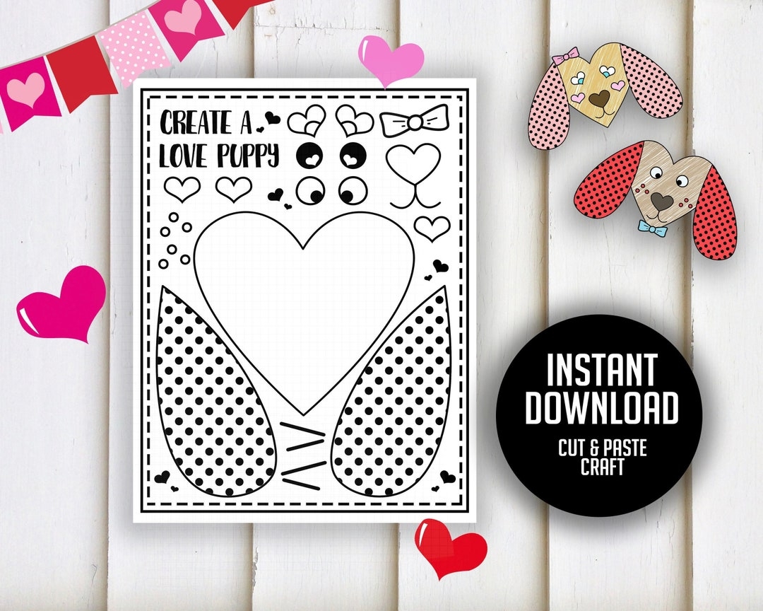 Valentine Cut And Paste Printable Valentine Cut And Paste Printable