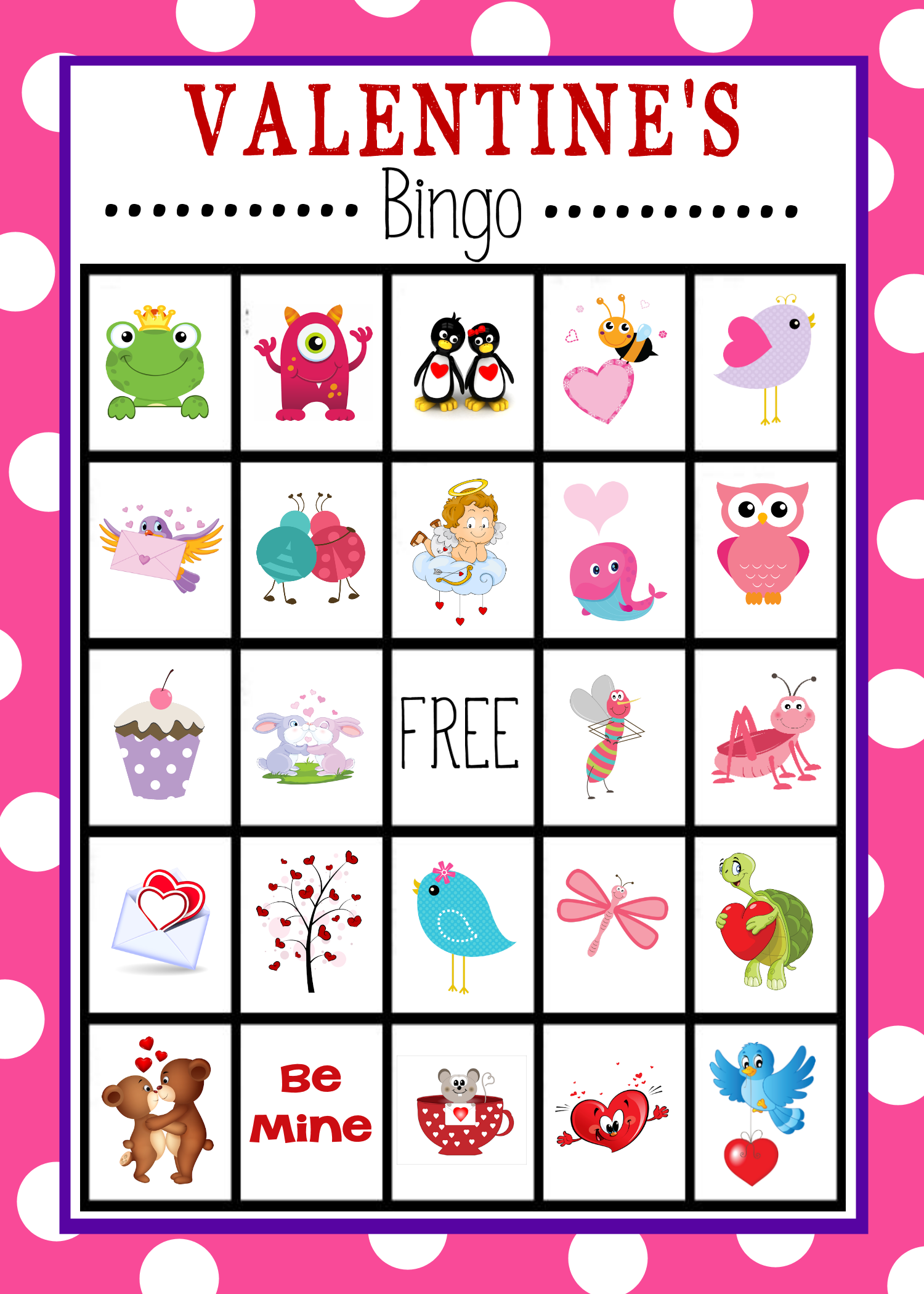 Valentines Bingo Game Crazy Little Projects Worksheets Library