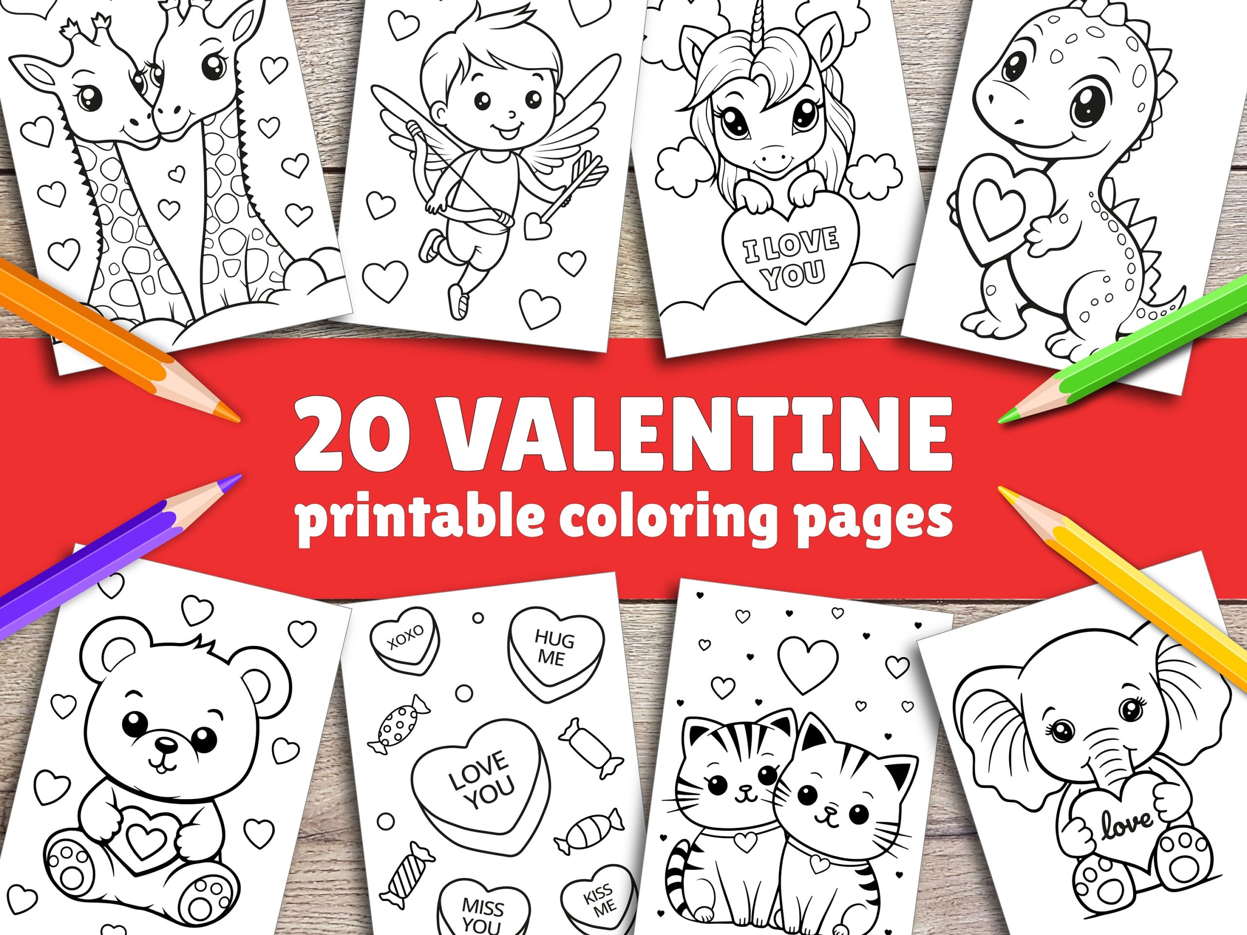 Printable Valentines Coloring Preschool
