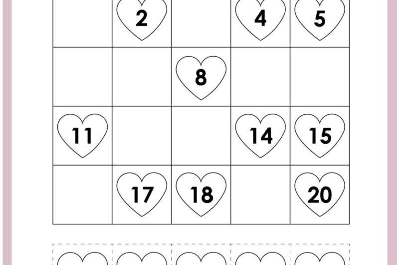 Valentine Kindergarten Math Worksheets
