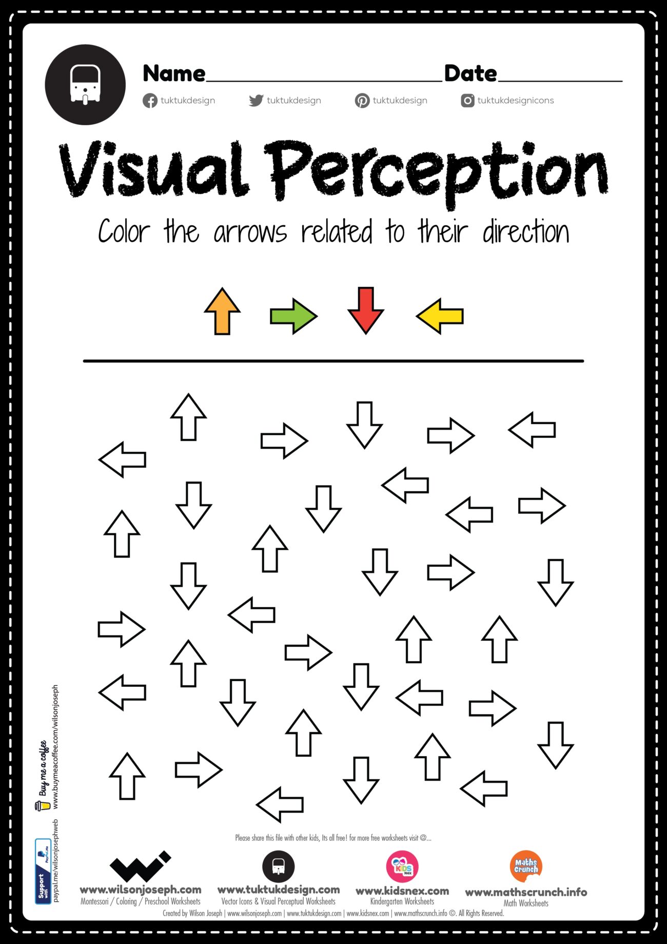 Visual Perceptual Skills Worksheet For Preschool Free PDF