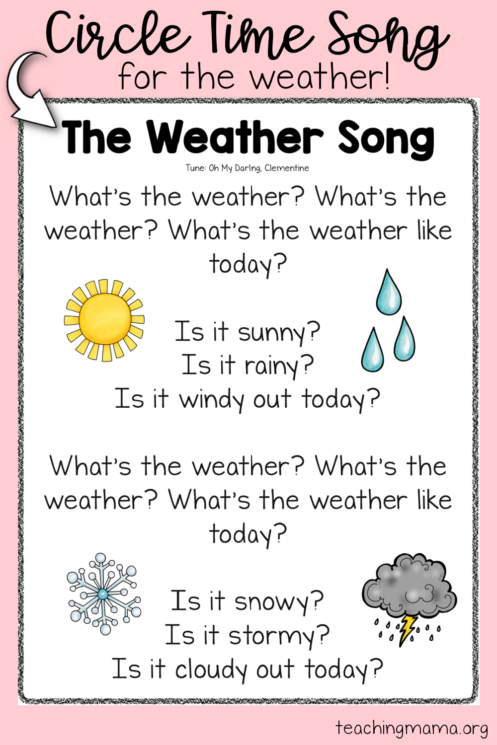 Weather Printables For Circle Time Teaching Mama