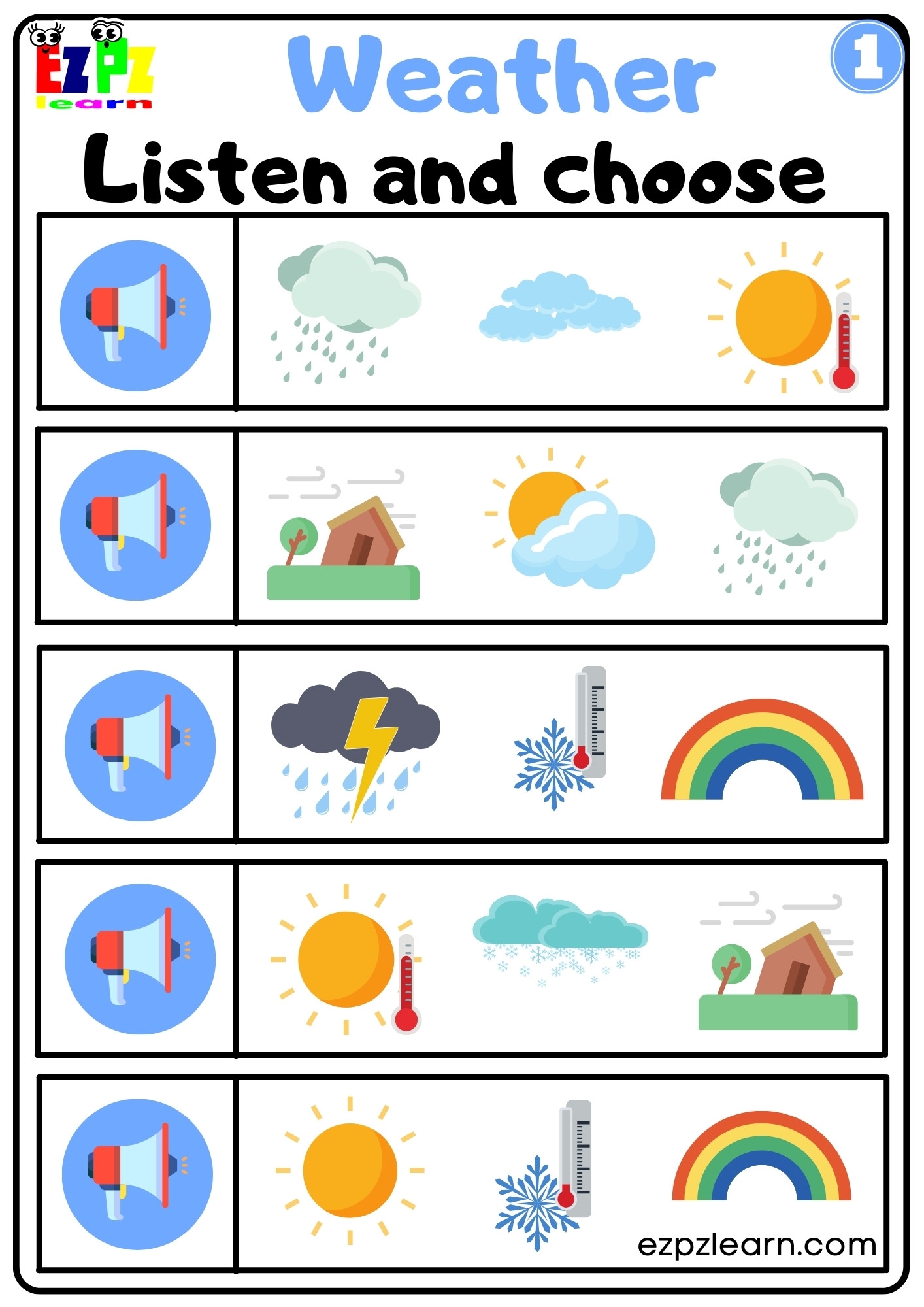 Free Printable Weather Worksheets For Preschoolers