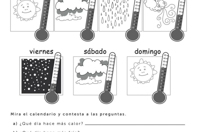 Free Printable Spanish Weather Worksheets