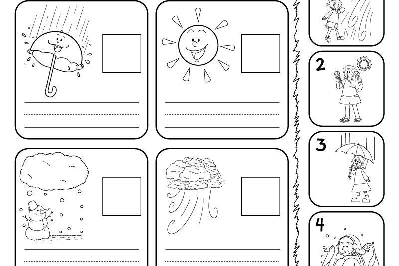 Free Worksheets On Weather For Kindergarten