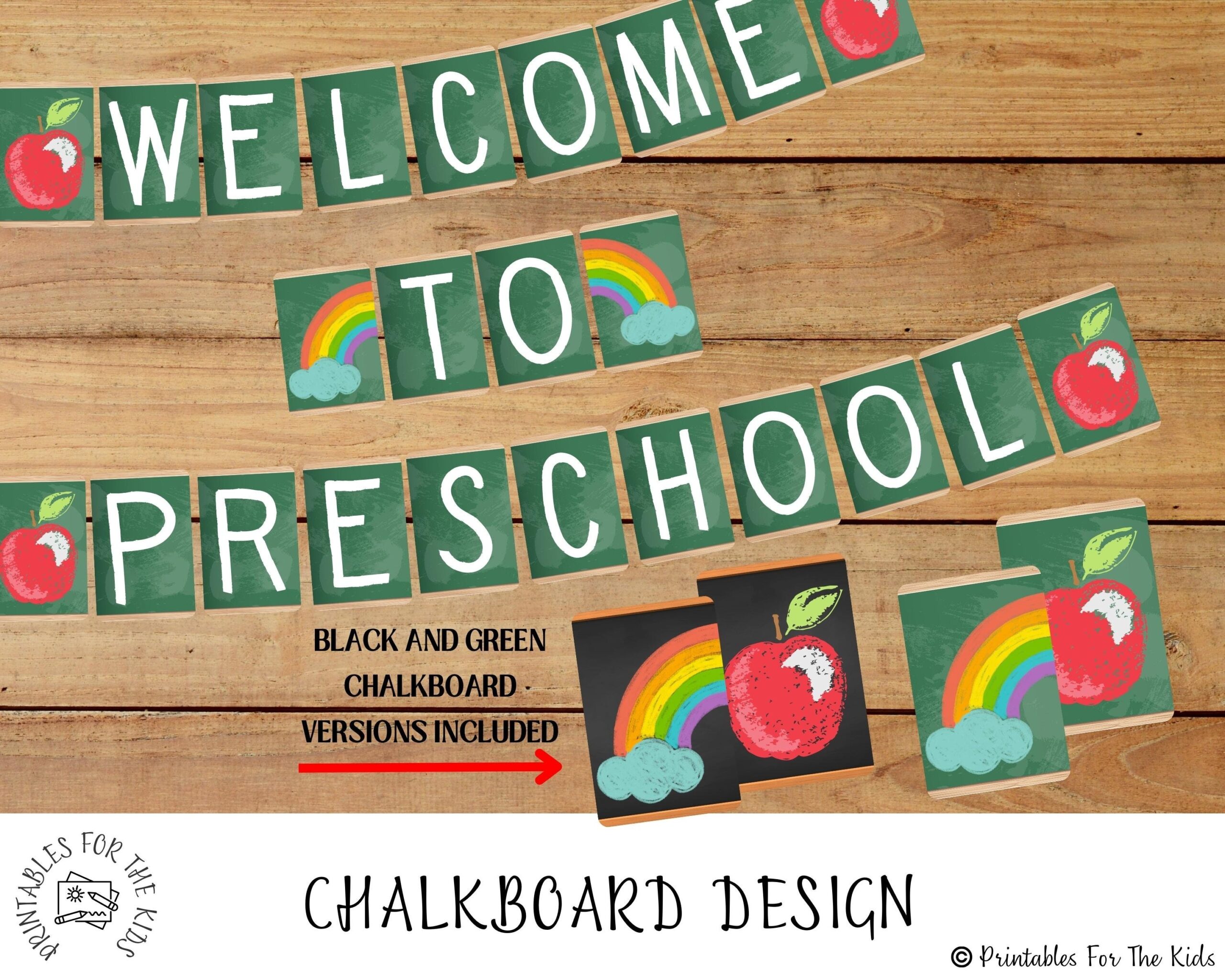 Welcome To Preschool Printables