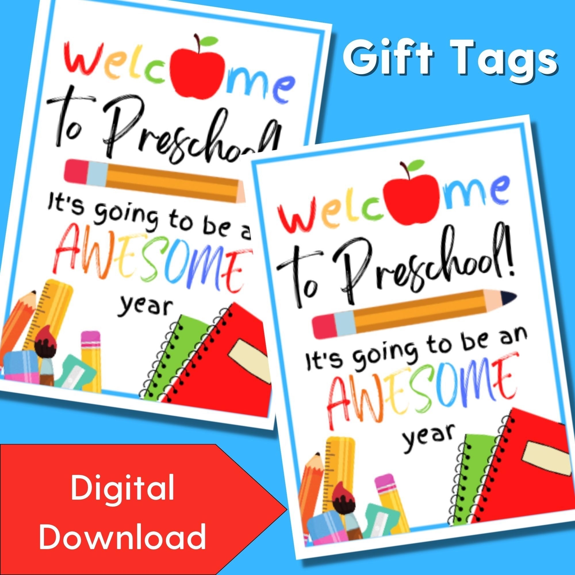 Welcome To Preschool Printable Tags Rainbow Back To School New Welcome To Preschool Printable Tags Rainbow Back To School New