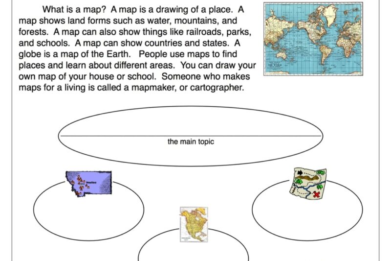 Reading Comprehension Worksheets Map