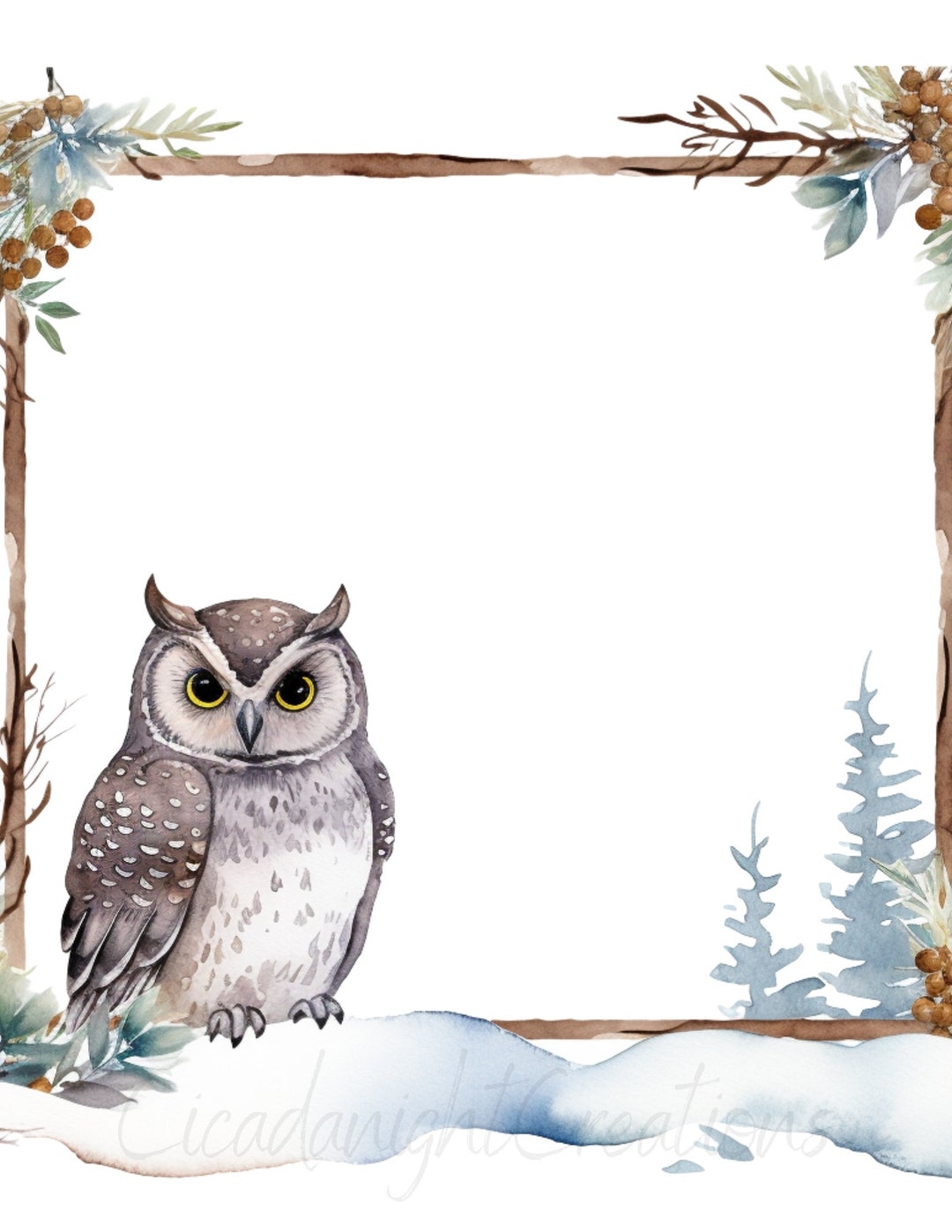 Preschool Border Frames Printables Winter