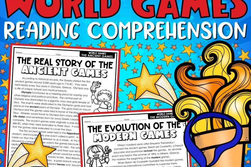 Winter Olympics Reading Comprehension Worksheets