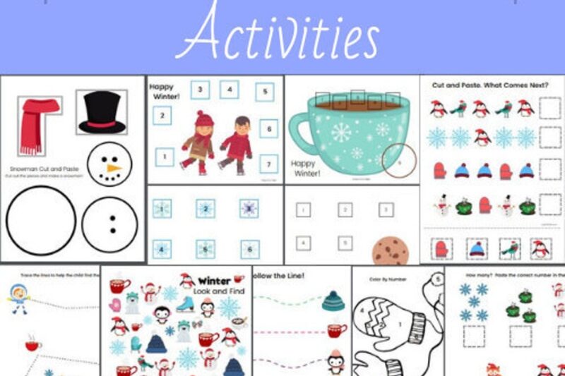Winter Preschool Activities Printable