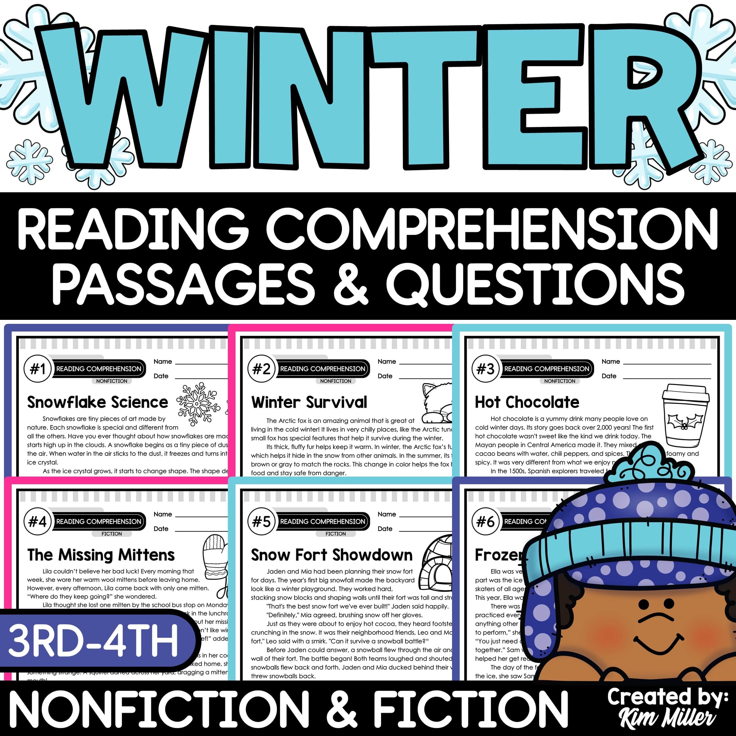 Winter Reading Comprehension Passages And Questions Winter Reading 
