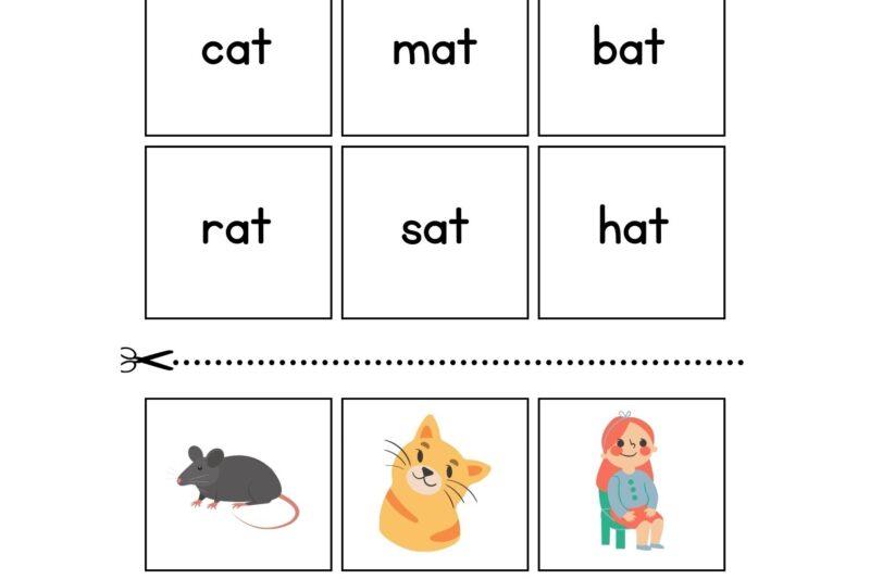Word Family At Worksheets For Kindergarten