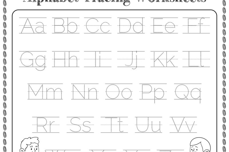 Writing Alphabet Worksheets For Kindergarten